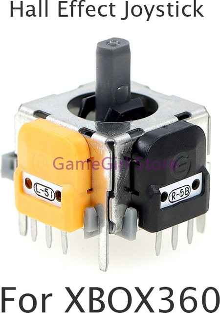 2er Set Hall Effect Joystick Ersatz für Xbox 360 Controller, OCGAME 3D Analog Stick Sensor Modul, Multicolor - Bild 1