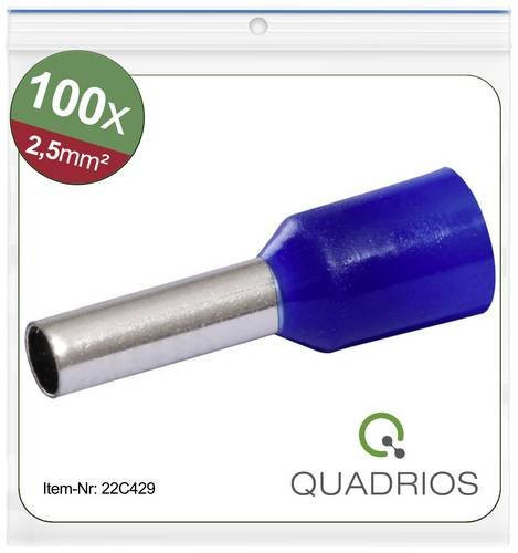 Quadrios 22C429 Aderendhülse 2.5mm² Teilisoliert Blau 1 Set - Bild 1