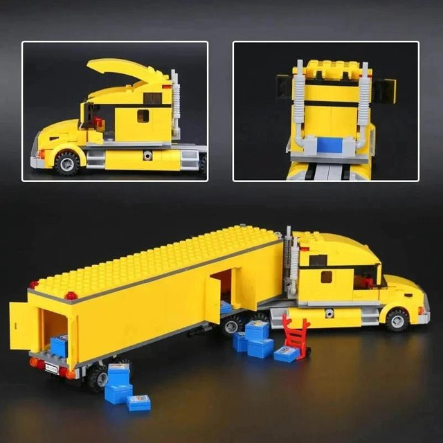 Binchi Keji Travel City Series Transporter, Gelber Großer LKW, Bausteine, ab 6 Jahren - Bild 1
