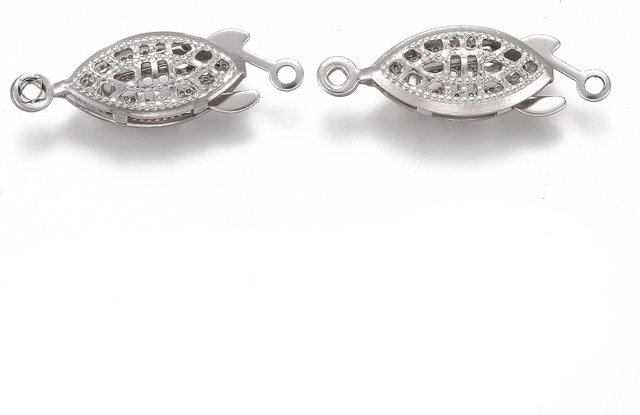 Kastenverschluss Edelstahl, Silber, 7x4mm - Bild 1