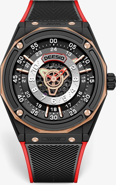 Deesio Armbanduhr, Automatik, Edelstahl, Saphirglas, Silikon, Herren - Bild 1