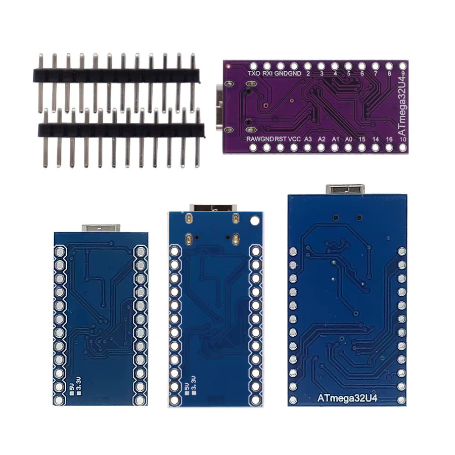 USB-C Pro Micro Modul für Arduino ATmega32U4 mit 2-reihigem Pin Header und Leonardo USB Interface Board - Bild 3
