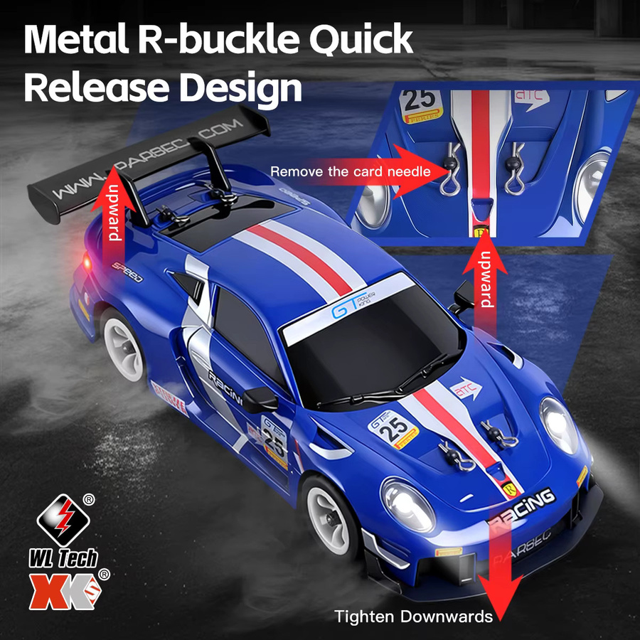 WLtoys RC Drifting Car, 1:28, 4WD, Hochgeschwindigkeits-Funksteuerungsmodell - Bild 6
