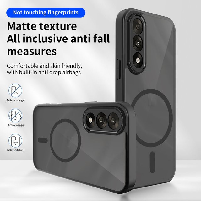 Mattierte transparente magnetische kabellose Ladehülle für OnePlus 13 13R 13S 13T Nord 5 CE 5 Ace 5 Pro mit MagSafe Vollschutz-Bumper - Bild 1