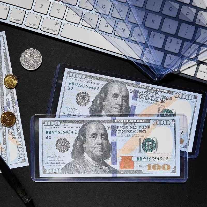 50 Stück transparenter Banknotenschutz aus starrem PVC für Sammler, wasserdichter Währungsschutz und Display-Organizer - Bild 2