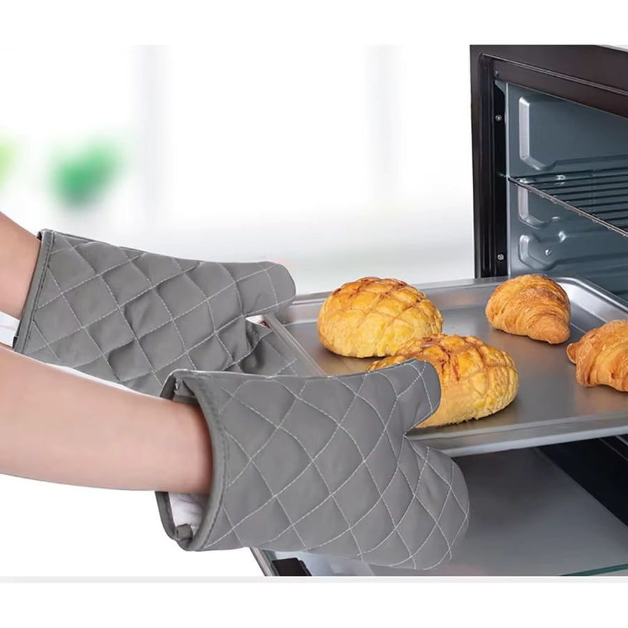 FEB.WIND Hitzebeständige Ofenhandschuhe aus Baumwolle, mehrfarbig, ideal zum Kochen und Backen - Bild 2