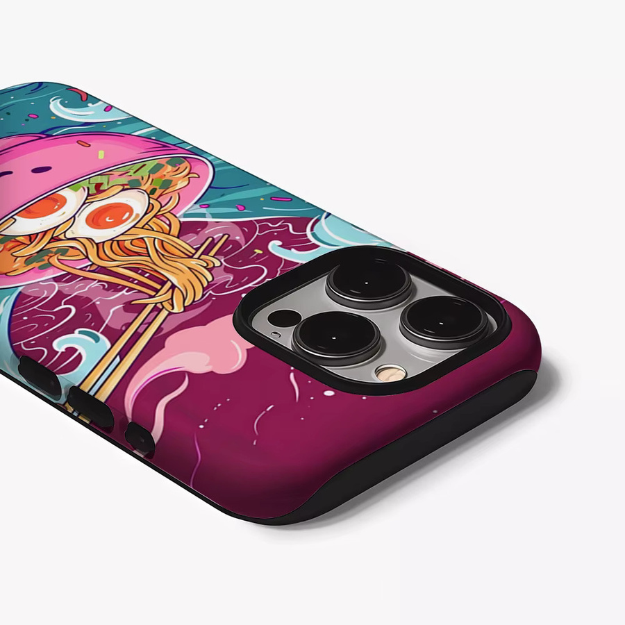 Potdemiel Handyhülle Nudel Schüssel Surf für iPhone 17 16 15 14 13 Pro Max Plus Multicolor mit doppelschichtiger Rückseite - Bild 3