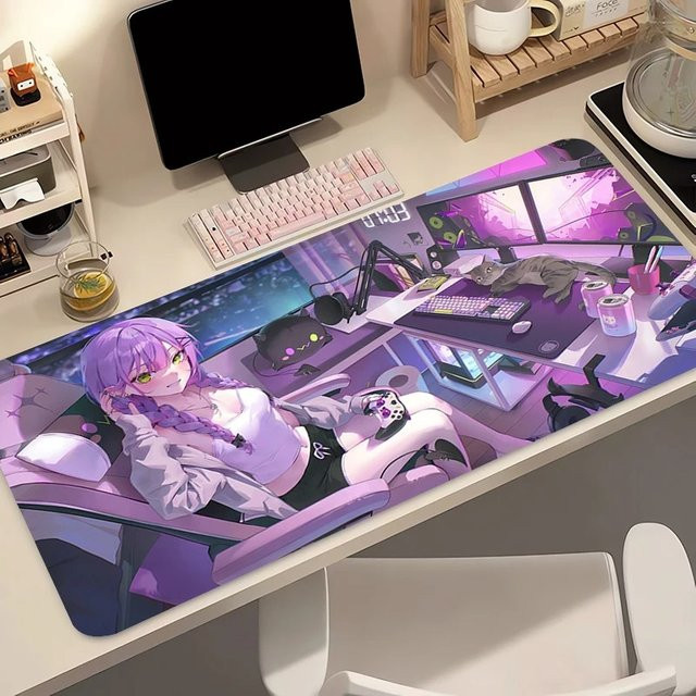 Kawaii Hololive Tokoyami Towa Anime Girl Gaming-Mauspad für PC und Tastatur - Bild 1