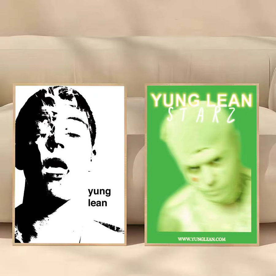 Yung Lean Frost God Poster Selbstklebender Wasserdichter Papieraufkleber für Wanddekoration in Kaffeehaus oder Bar - Bild 2