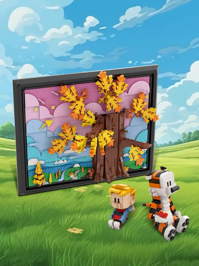 Gobricks Calvin und Hobbes, Ziegel Modell, Bausteine Spielzeug - Bild 2