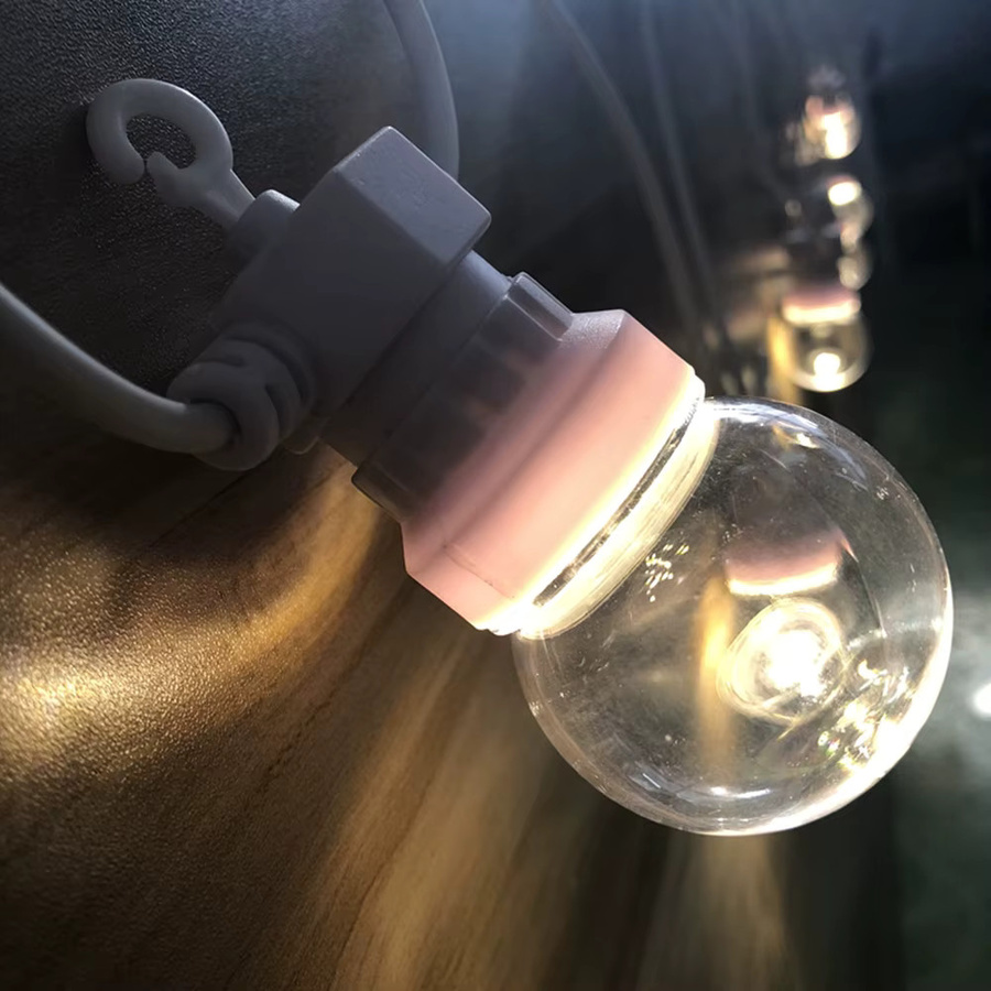 LED Milchkugel Lichterkette G50 in Weiß mit IP65 Schutz für Indoor und Outdoor Dekorationen bei Hochzeiten oder Partys - Bild 1