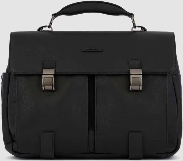 Piquadro Modus Special Laptoptasche für 15,6 Zoll mit zwei Vortaschen in Schwarz - Bild 1