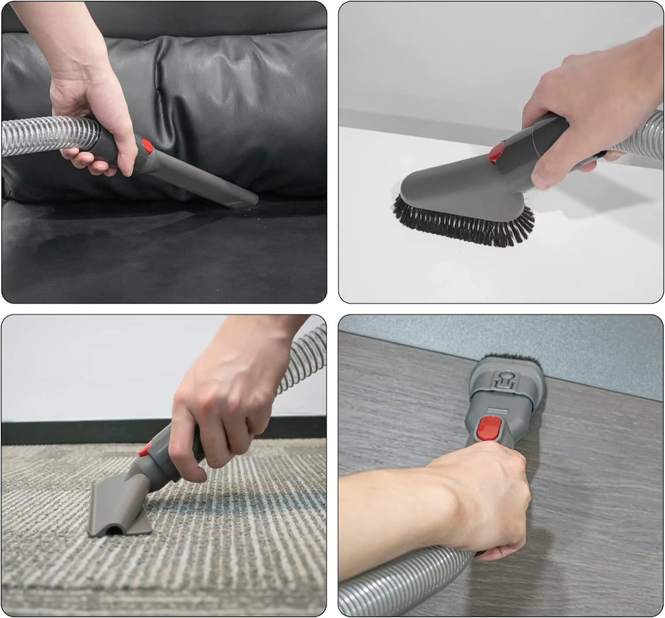 Dyson Fugenmatratzenschlauch-Werkzeug in Grau für Akku-Staubsauger V15 V12 V11 V10 V8 V7 als Ersatzteil und Zubehör - Bild 4