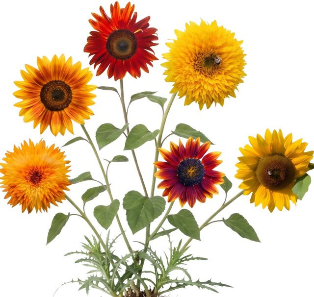 LaCaTho Sonnenblumen Mischung bunte Zierpflanzen Samen 500 Stück - Bild 1