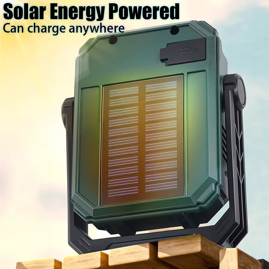 NEWBIRTH Solar-Magnet-Arbeitsleuchte mit LED und 5 Modi, wiederaufladbare Taschenlampe für Camping, Garten und Notbeleuchtung - Bild 5