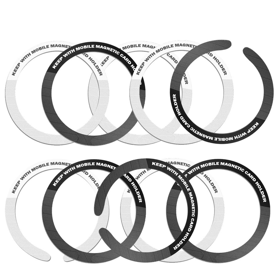 WSSHE Magnetische Metallplatte in Schwarz für Handy-Halterungen und kabelloses Laden - Bild 2