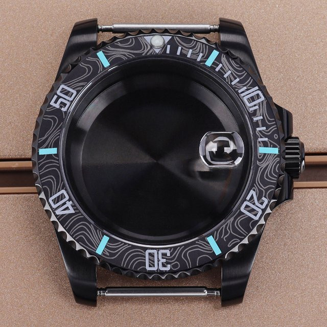 FEIYASHI Herrenuhrengehäuse Edelstahl, Schwarz, 40 mm - Bild 1