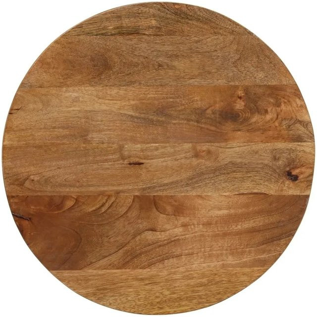 vidaXL Tischplatte Rund aus Massivholz Mango in Braun Durchmesser: 60 cm, Höhe: 3,8 cm - Bild 1