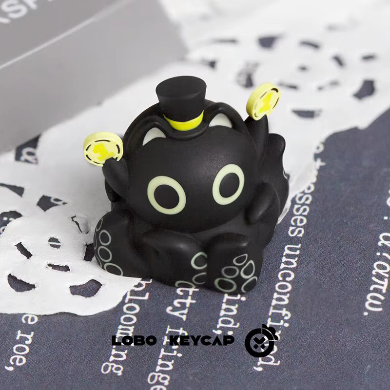 LOBO KEYCAP Lord Of Mysteries Klein Cat Resin ESC Keycap für mechanische Tastaturen in Schwarz und Orange - Bild 3