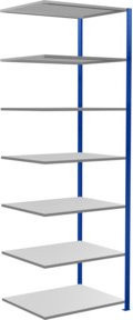 Schulte Anbauregal Steckregal MULTIplus150 in Blau mit 7 Fachböden und Kreuzstrebe B/T/H: 300 x 100 x 80 cm - Bild 1