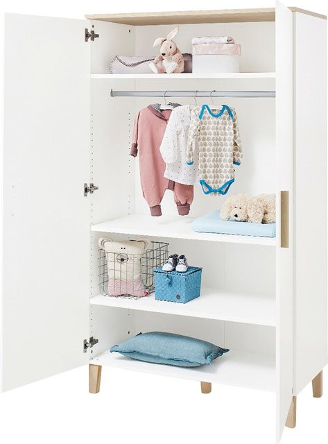 Pinolino Kleiderschrank Lumi 2-türig in Weiß mit Soft-Close-Technik, H: 189 cm, B: 110 cm, T: 56 cm - Bild 1