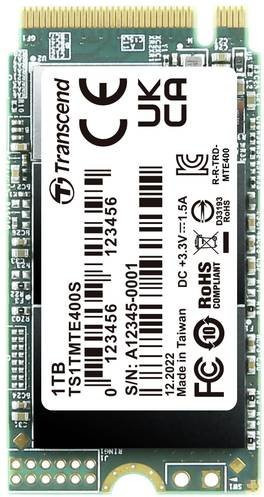 Transcend MTS400S 1TB Interne M.2 PCIe NVMe SSD in Schwarz - Bild 1