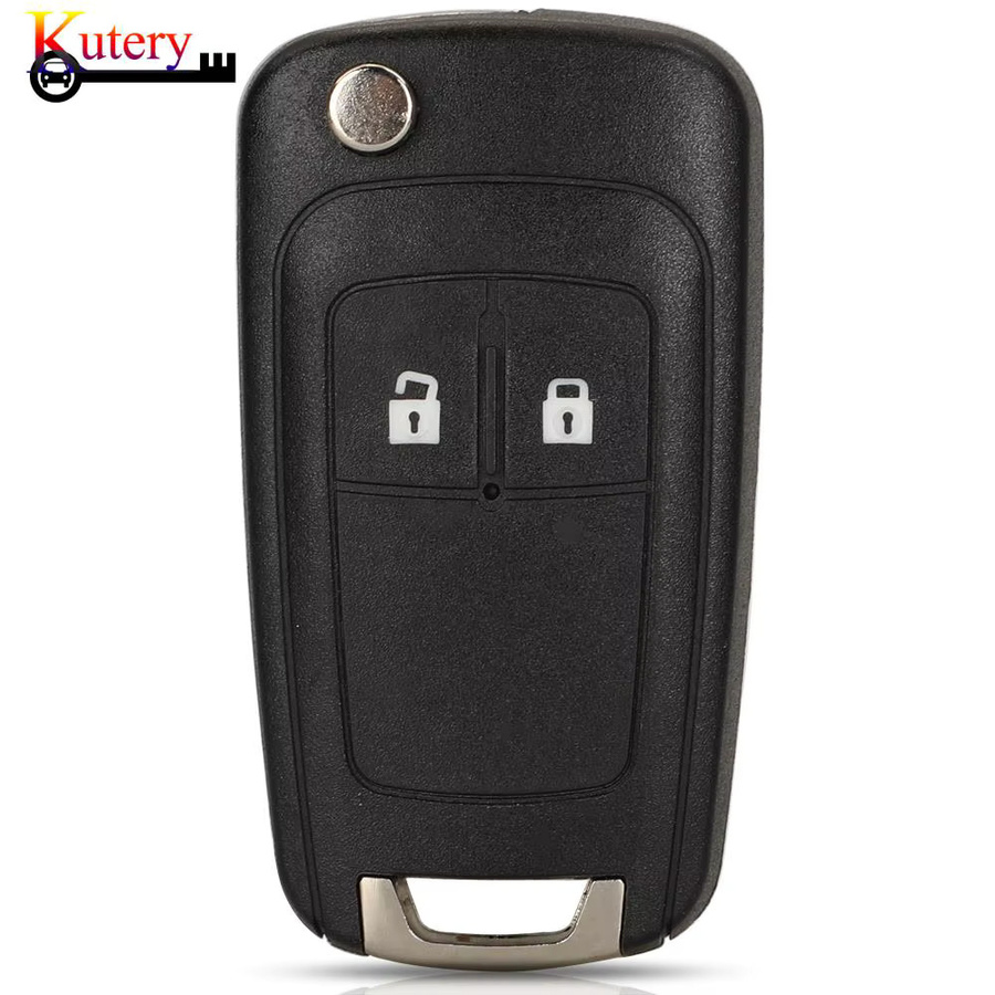 Jingyuqin Klappbare Smart Autoschlüssel Fernbedienung für Chevrolet Cruze Malibu Impala Orlando Regal Opel Buick, 315/433MHz ID46, Schwarz - Bild 2
