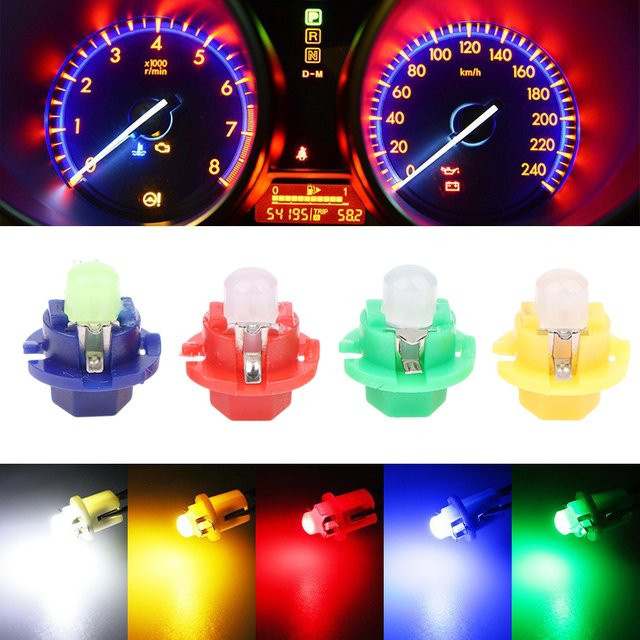 10er Set B8.4D BX8.4D 12V LED COB Instrumentenbeleuchtung für Auto Armaturenbrett in Weiß, Blau, Grün und Multicolour - Bild 1