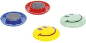 BGS Do it yourself Magnet-Satz Smile, 4-teilig, Ø 40 mm, multicolor - Bild 1