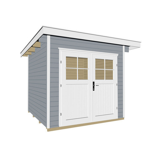 WEKA Gartenhaus aus Massivholz mit Flachdach in Grau, B/H/T: 354 x 224 x 311 cm - Bild 3