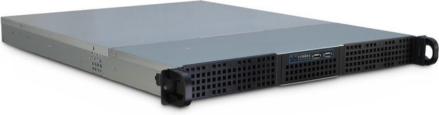 Inter-Tech IPC 1U-10265 Rack-Gehäuse in Schwarz und Silber mit E-ATX Unterstützung und USB-A Anschluss - Bild 1