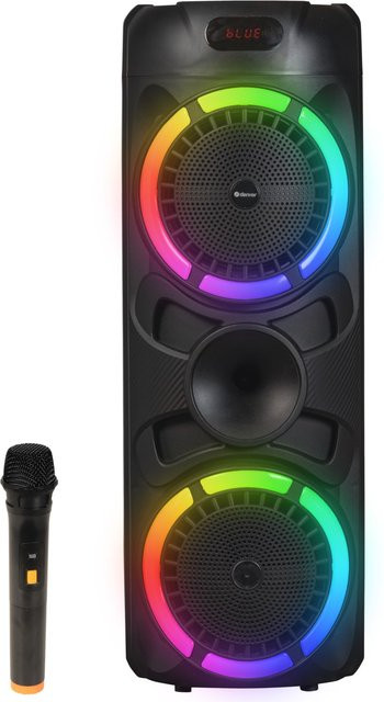 Denver BPS-459 Bluetooth Party-Lautsprecher mit Mikrofon, 2x 200W, Schwarz - Bild 2