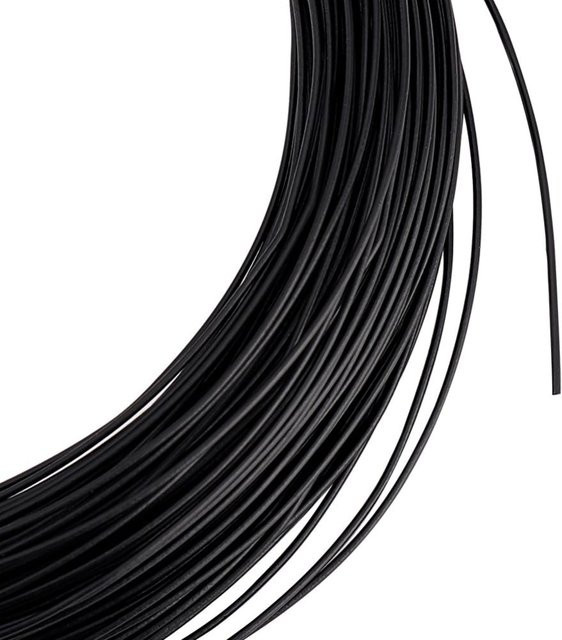 Schwarzer Millinery-Draht für DIY-Nähzubehör und Blumenarbeiten, 50 m Länge, Durchmesser: 1 mm, Farbe: Schwarz - Bild 1