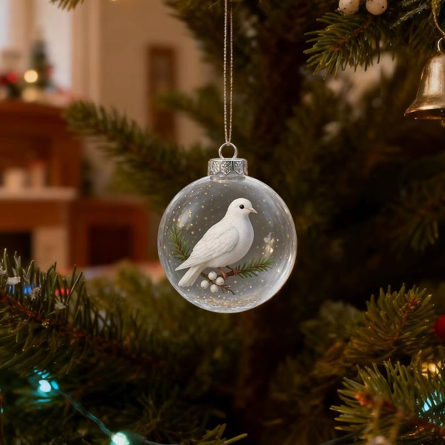 Nature's Birds Glasornament-Set Kardinalvogel als Weihnachtsbaumschmuck aus Glas - Bild 1