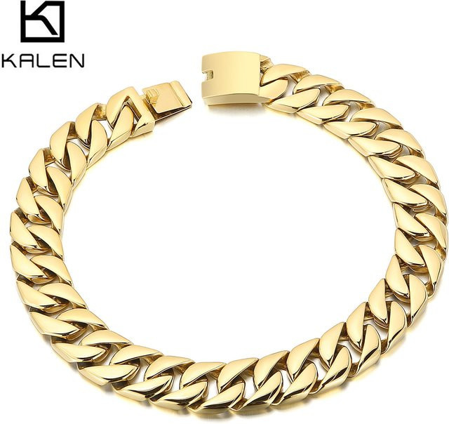 Kalen Armband & Halskette Edelstahl, Gold, Unisex - Bild 1