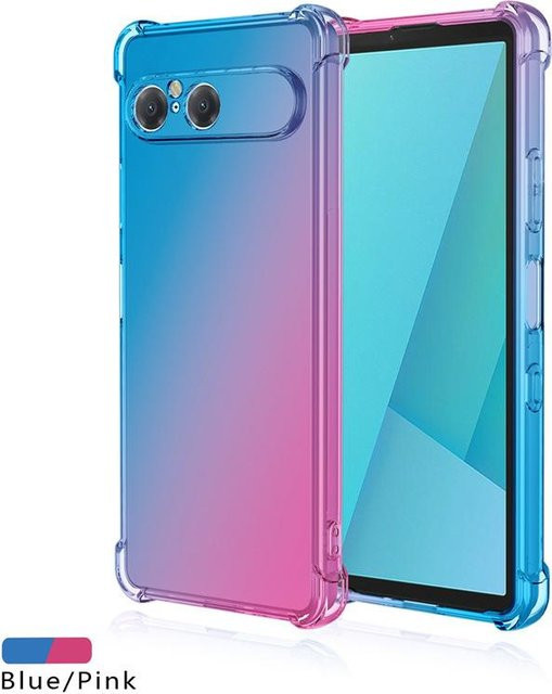 Stoßfeste Gradient Airbag TPU Schutzhülle für Sony Xperia 1 VI, Xperia 1 V und Xperia 10 VII in Transparent/Multicolour - Bild 1