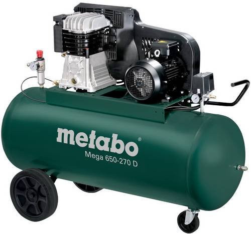 Metabo Druckluft-Kompressor Mega 650-270 D in Grün mit 270 l Kesselinhalt - Bild 1