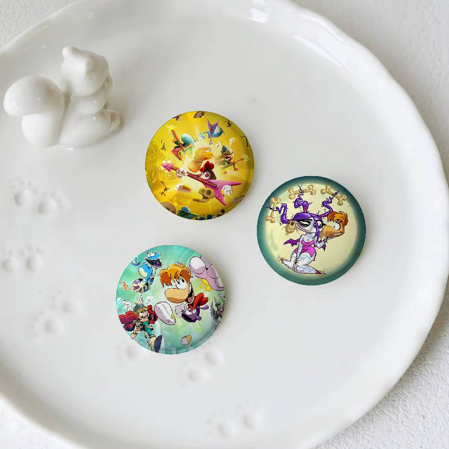 R-Rayman Cartoon Abzeichen Runde Brosche, Unisex - Bild 2