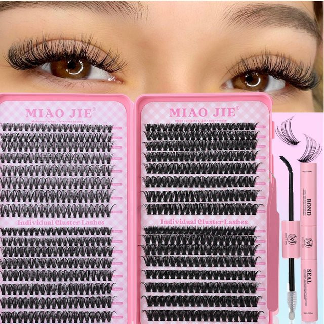 WINKLURE Wimpernverlängerungsset, 800 Stück, Wispy Einzelwimpern Mix 9-18mm - Bild 1
