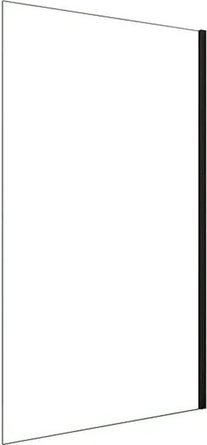 Duschparadies Duschwand Badewannenaufsatz aus ESG-Festglas in Schwarz und Transparent, B/H: 80 x 140 cm - Bild 1