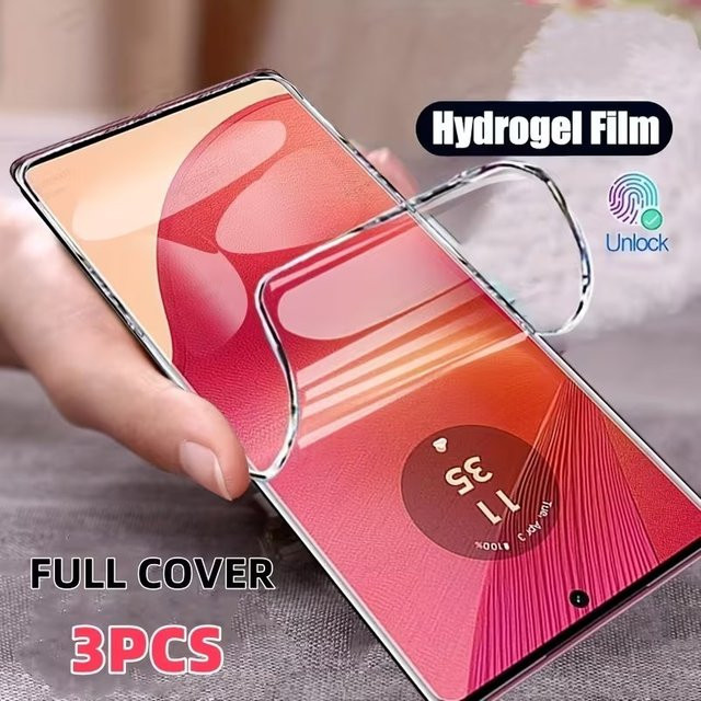 3er-Pack weiche Hydrogel-Displayschutzfolie für Motorola Moto Edge 60 Fusion und Edge 60 Pro, transparent - Bild 1