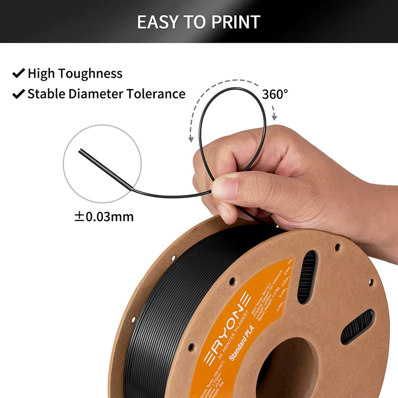ERYONE Standard PLA Filament 1,75mm für FDM 3D-Drucker, 1kg - Bild 2