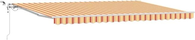 vidaXL Einziehbare Markise Gelb-Orange aus Polyester und Metall B: 500 cm, T: 300 cm - Bild 1
