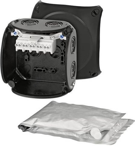 Hensel Kabelabzweigkasten WP 0402 B aus Kunststoff in Schwarz für 1,5-2,5qmm - Bild 1