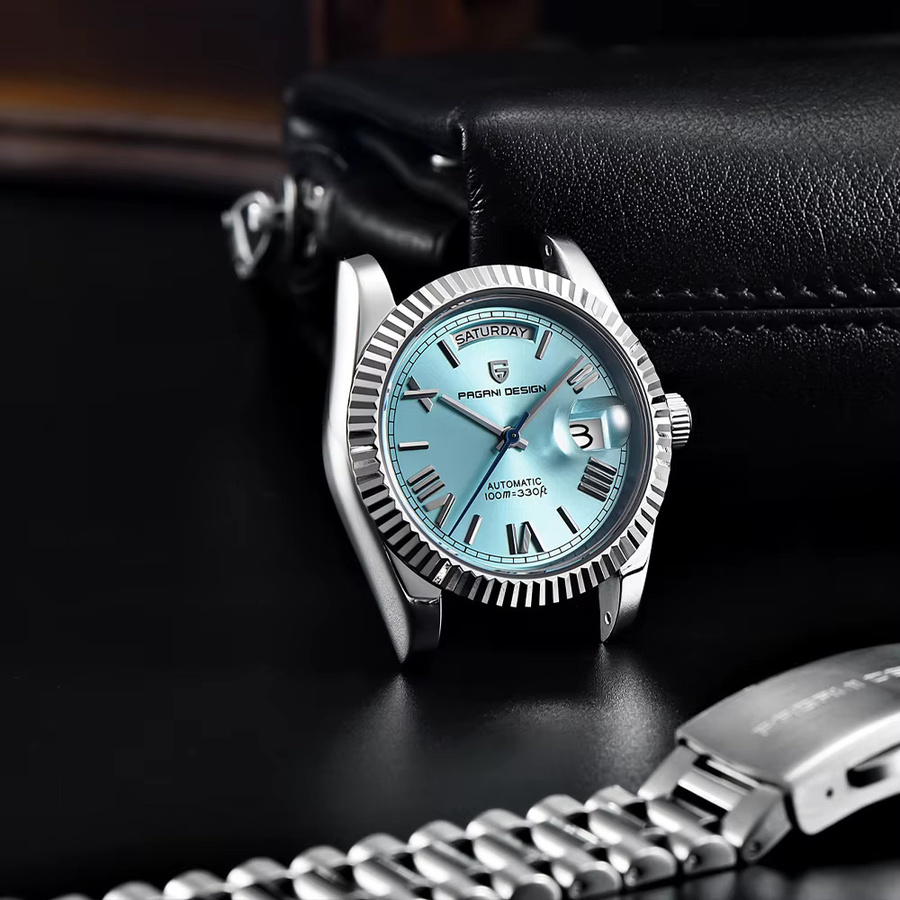 PAGANI DESIGN Automatik-Armbanduhr, Edelstahl, Blau, Herren - Bild 2