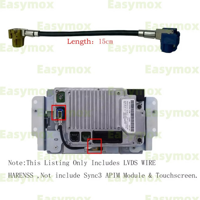 Easymox Sync 3 4 Kabel für Ford 8,46-Zoll-Touchscreen-Radio und Navigation, Schwarz - Bild 1