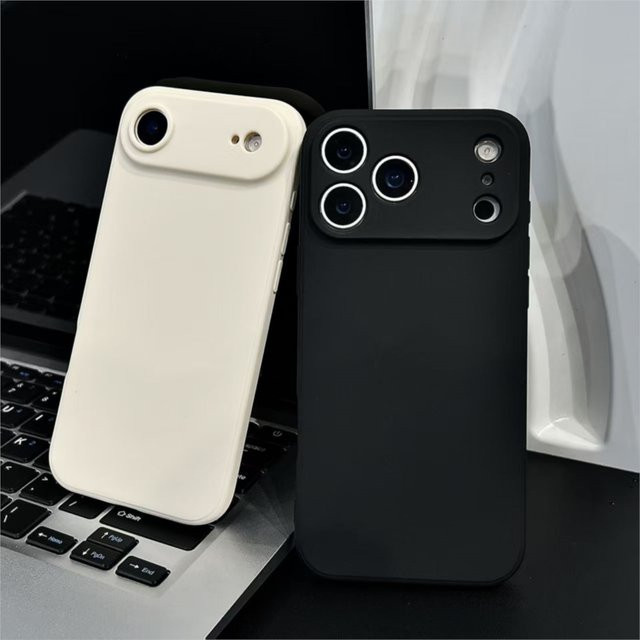 Ricestate Flüssigsilikon Softcover Handyhülle für Apple iPhone mit mattem Finish in Schwarz - Bild 1