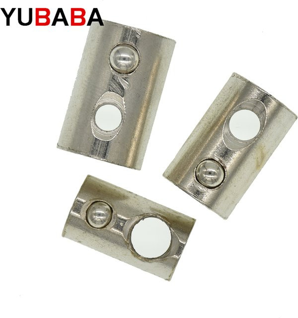 YUBABA T-Nut Muttern für Aluminiumprofile in Silber, Set mit 100 Stück, passend für M3 M4 M5 M6 M8 und Profile 2020 3030 4040 4545 - Bild 1