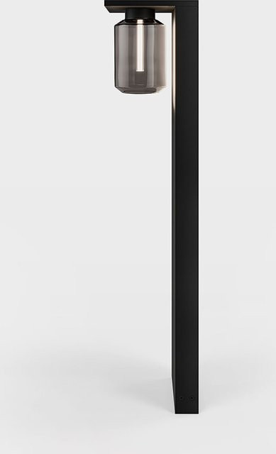 IP44 dia LED-Pollerleuchte Schwarz modern mit transparentem Glas und Kunststoff für den Garten - Bild 1