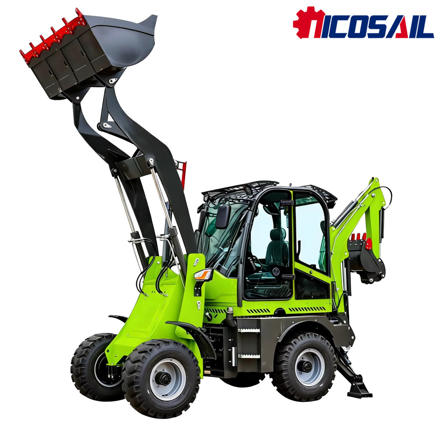 nicosail Mini-Baggerlader 4WD Euro 5 mit Lader und Grabenfräse - Bild 2